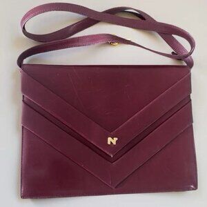 Nina Ricci VINTAGE Deep Red Crossbody Bag EUC